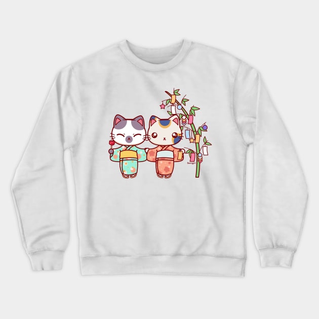 KaoNeko Tanabata Crewneck Sweatshirt by Bearggirl